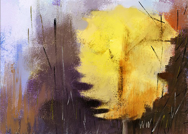 WW Yellow Tree abstract